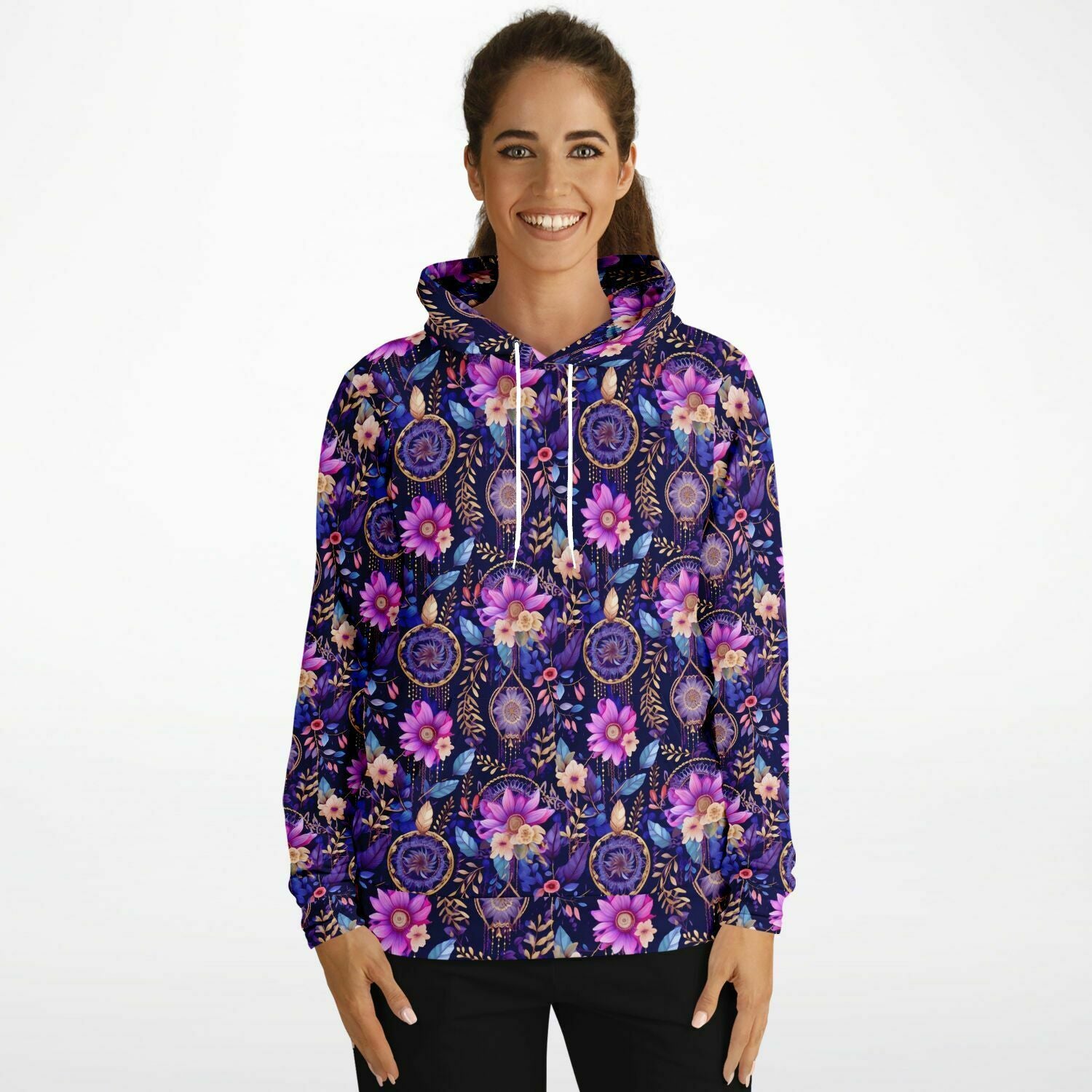 Boho Dreamcatchers Floral Fashion Hoodie