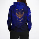 Elivior's trendy hoodie features a crescent moon alongside the Eye of Providence, incorporating Illuminati and Masonic symbols. This celebrity streetwear piece is sure to make a statement.