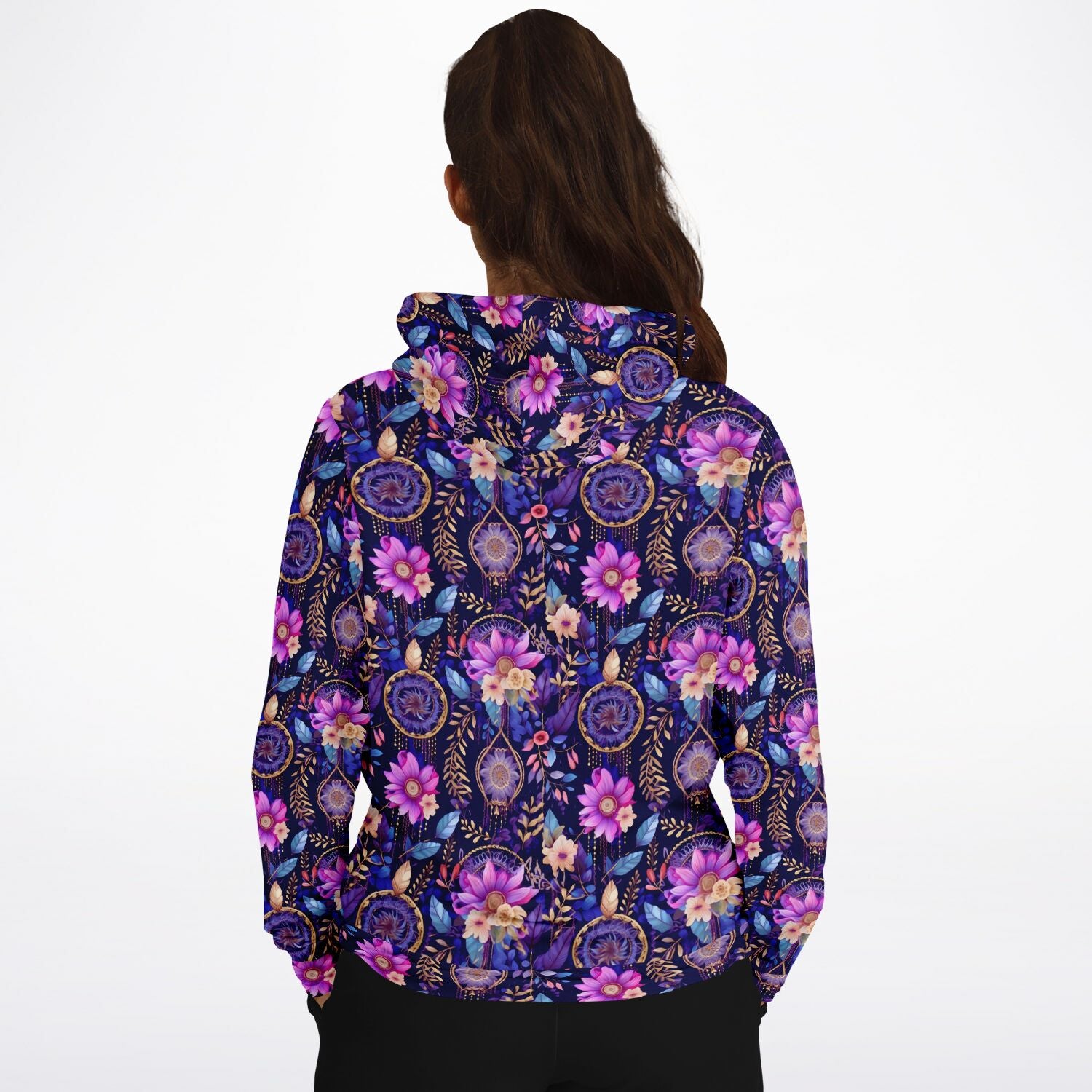 Fashion Hoodie with Boho Dreamcatchers Floral print