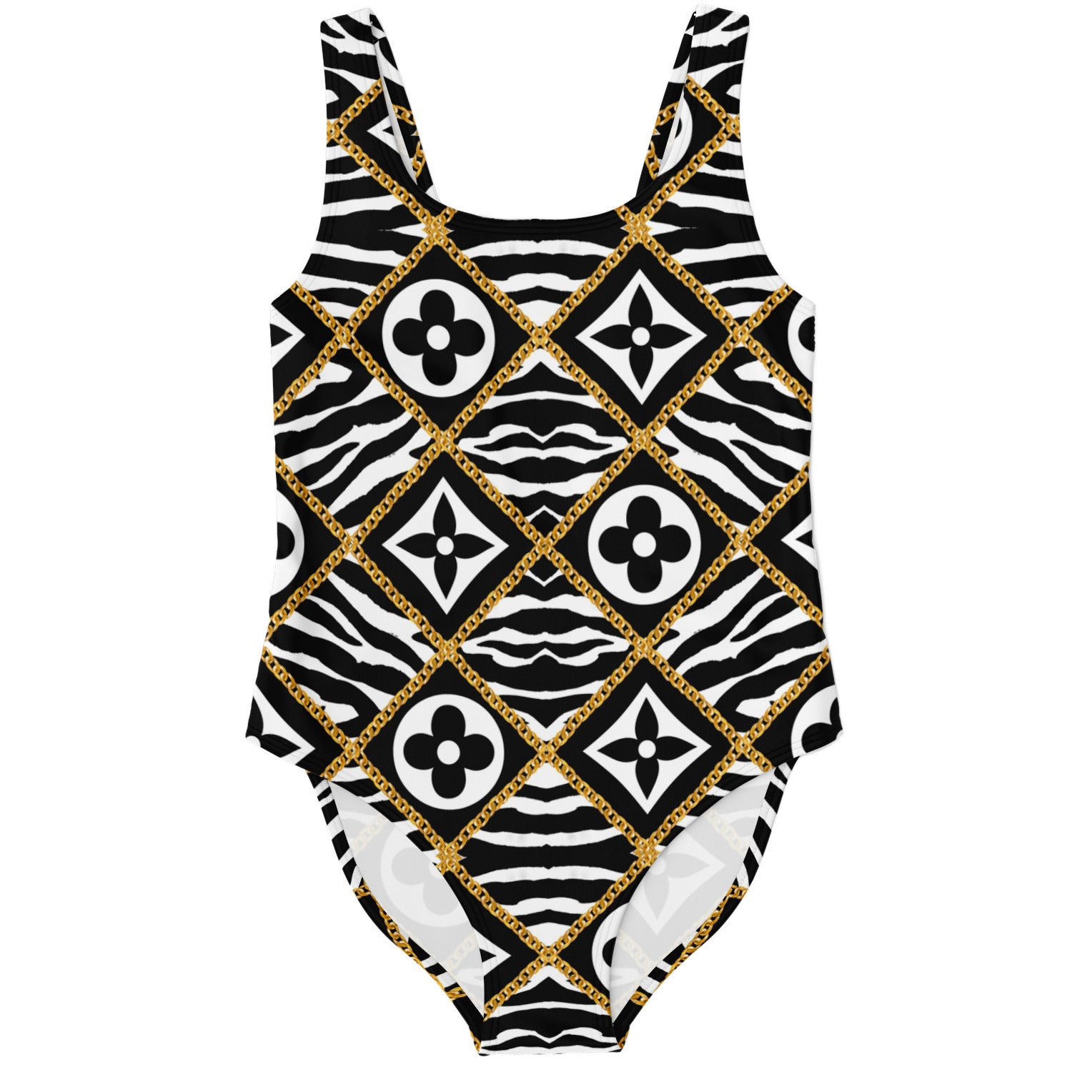 monogram flower swimwear