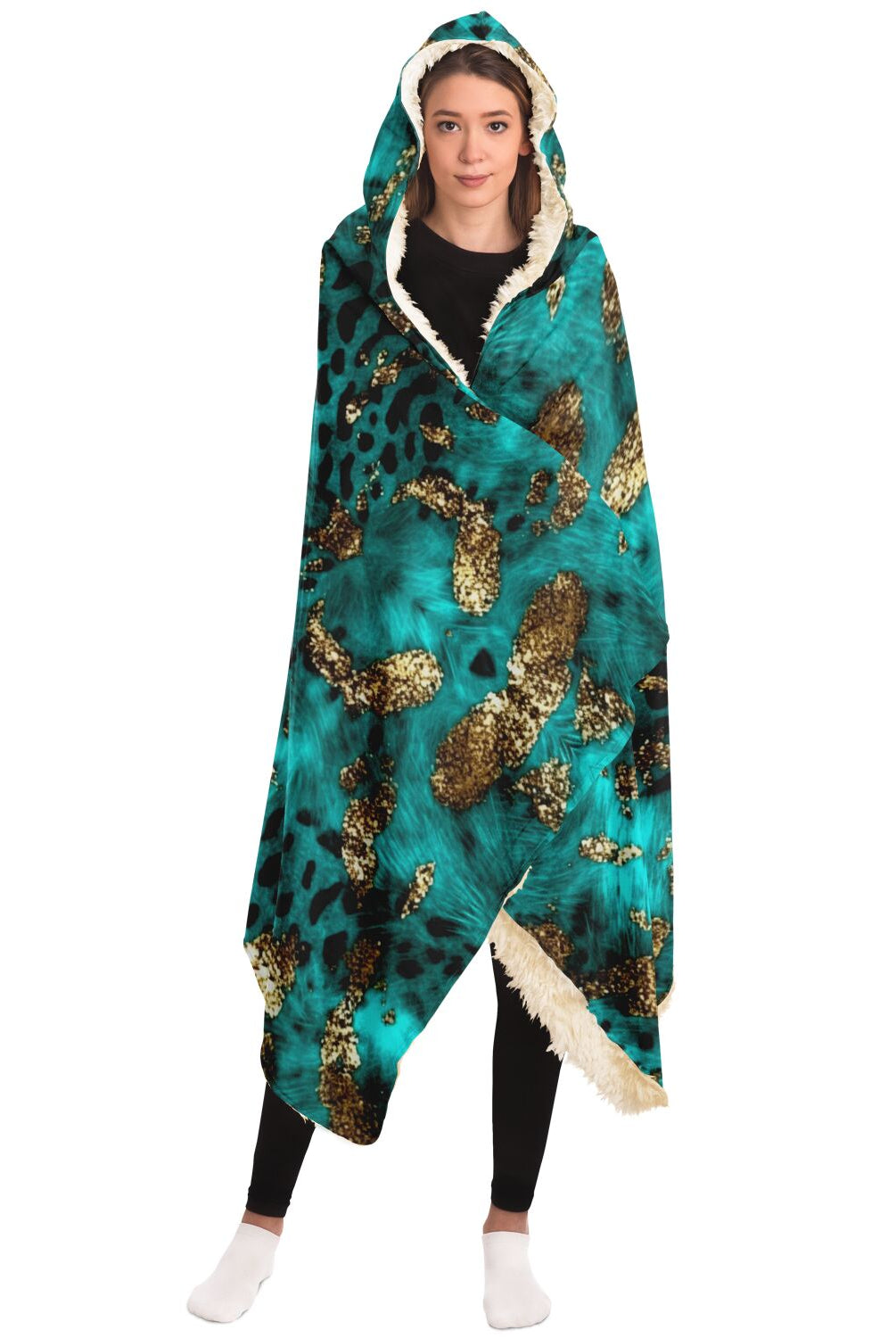 fashionable luxury hooded blanket