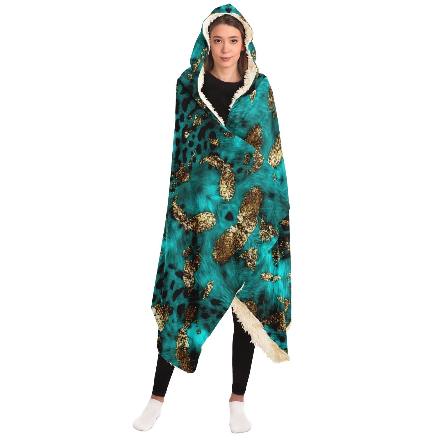 fashionable luxury hooded blanket