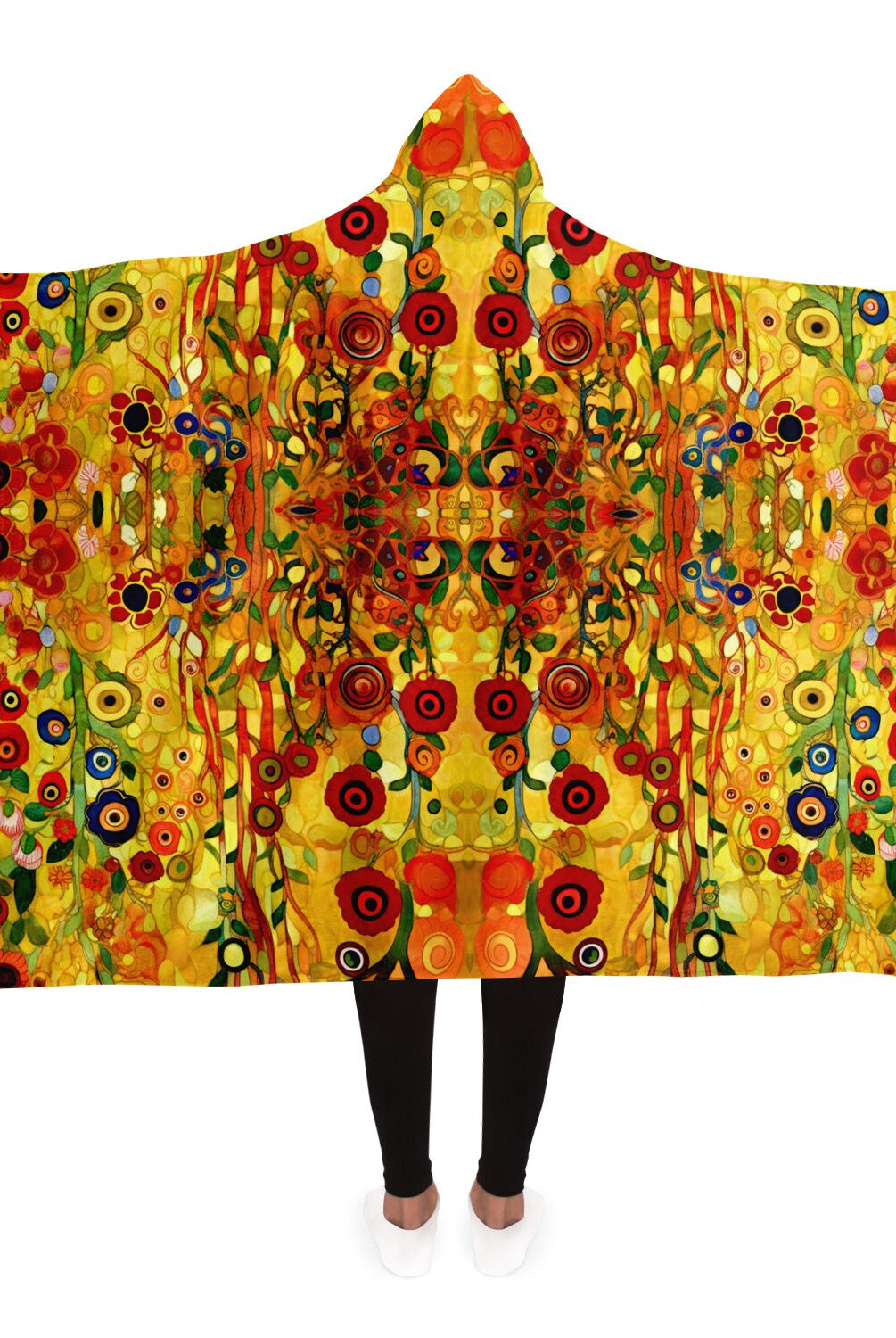 Klimt flowers art inspired hoodie blanket