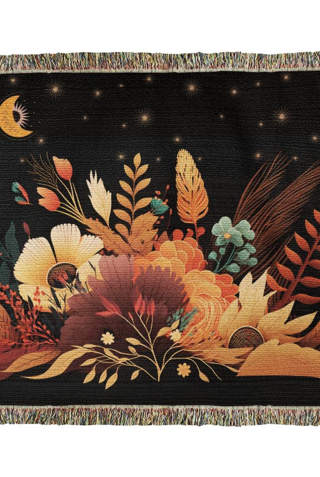 BOHO Flowers Woven Blanket