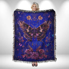 Celestial Moth Floral Woven Blanket