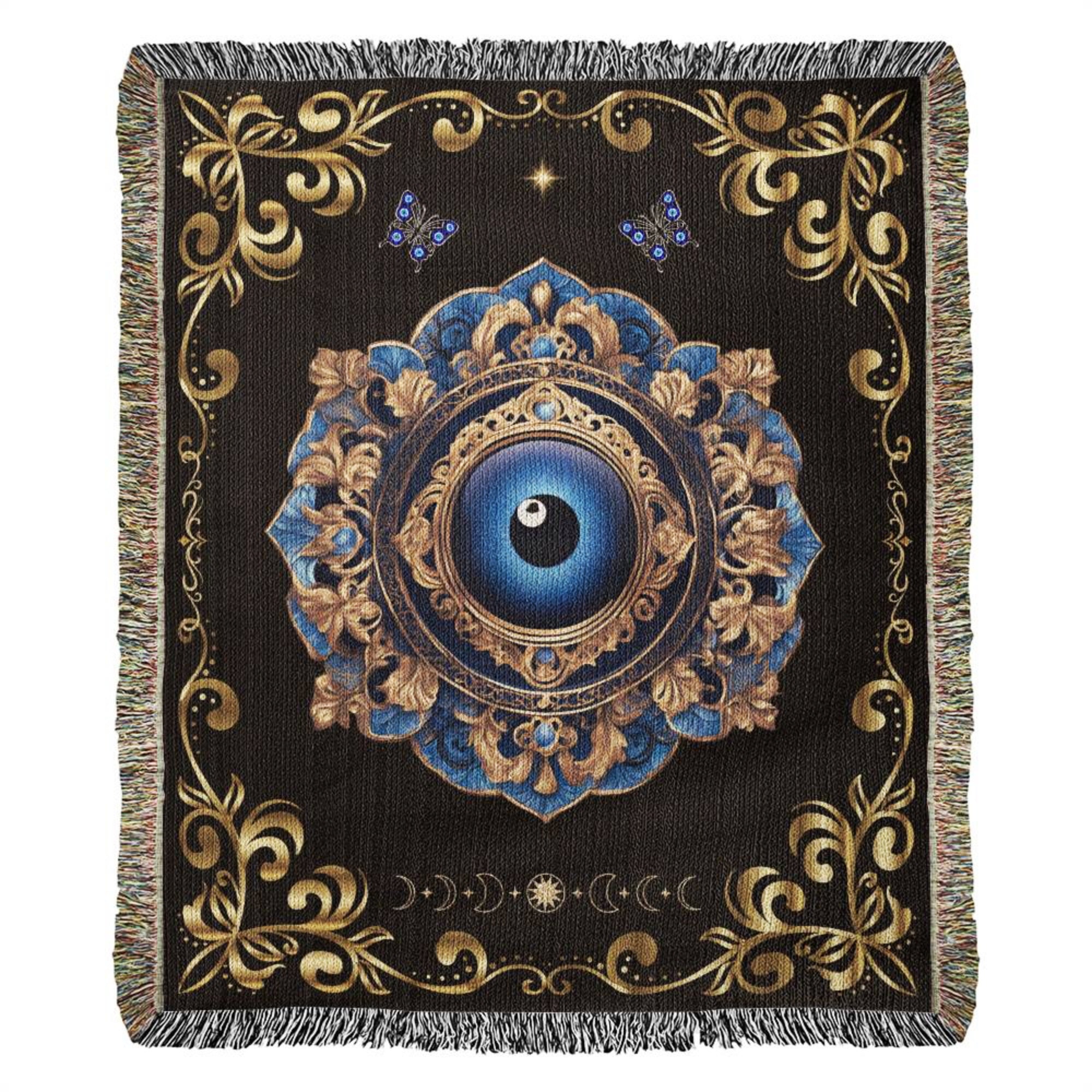 Evil Eye Tapestry Blanket Throw