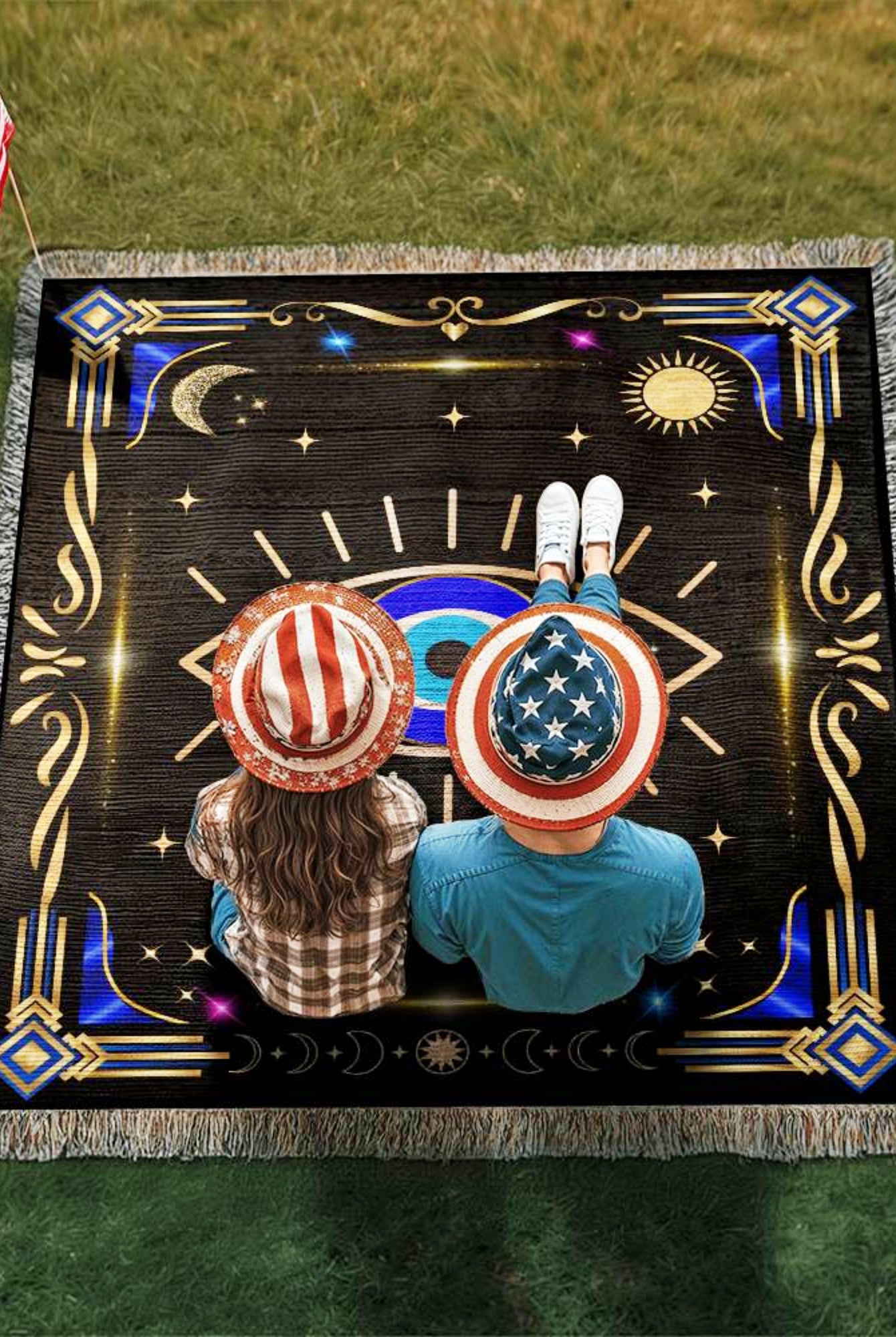 Evil Eye picnic blanket