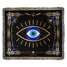 Turkish Evil Eye Woven Blanket Throw