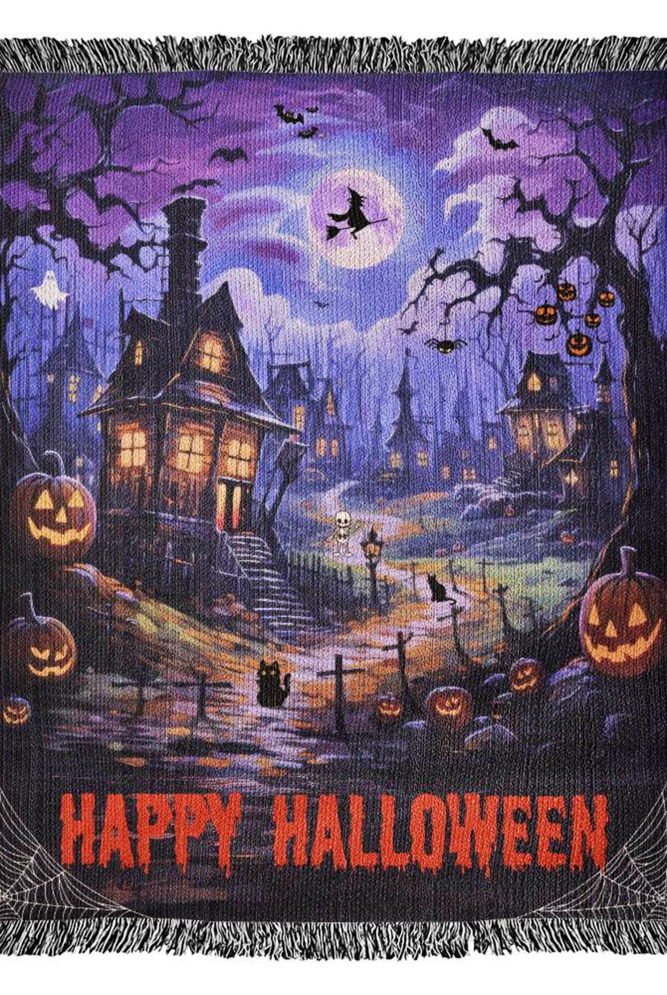 Halloween Woven Blanket Throw