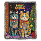 Christmas Cats Woven Throw Christmas Gift for Mom
