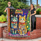 Christmas Cats Woven Blanket Christmas Gift for Mom