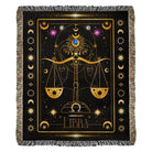 Libra Zodiac Gift Cotton Woven Throw Blanket