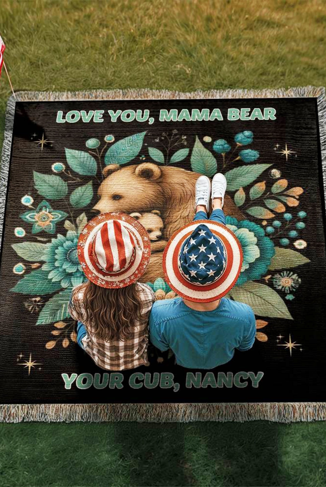 Boho Blanket Gift for Mom Birthday