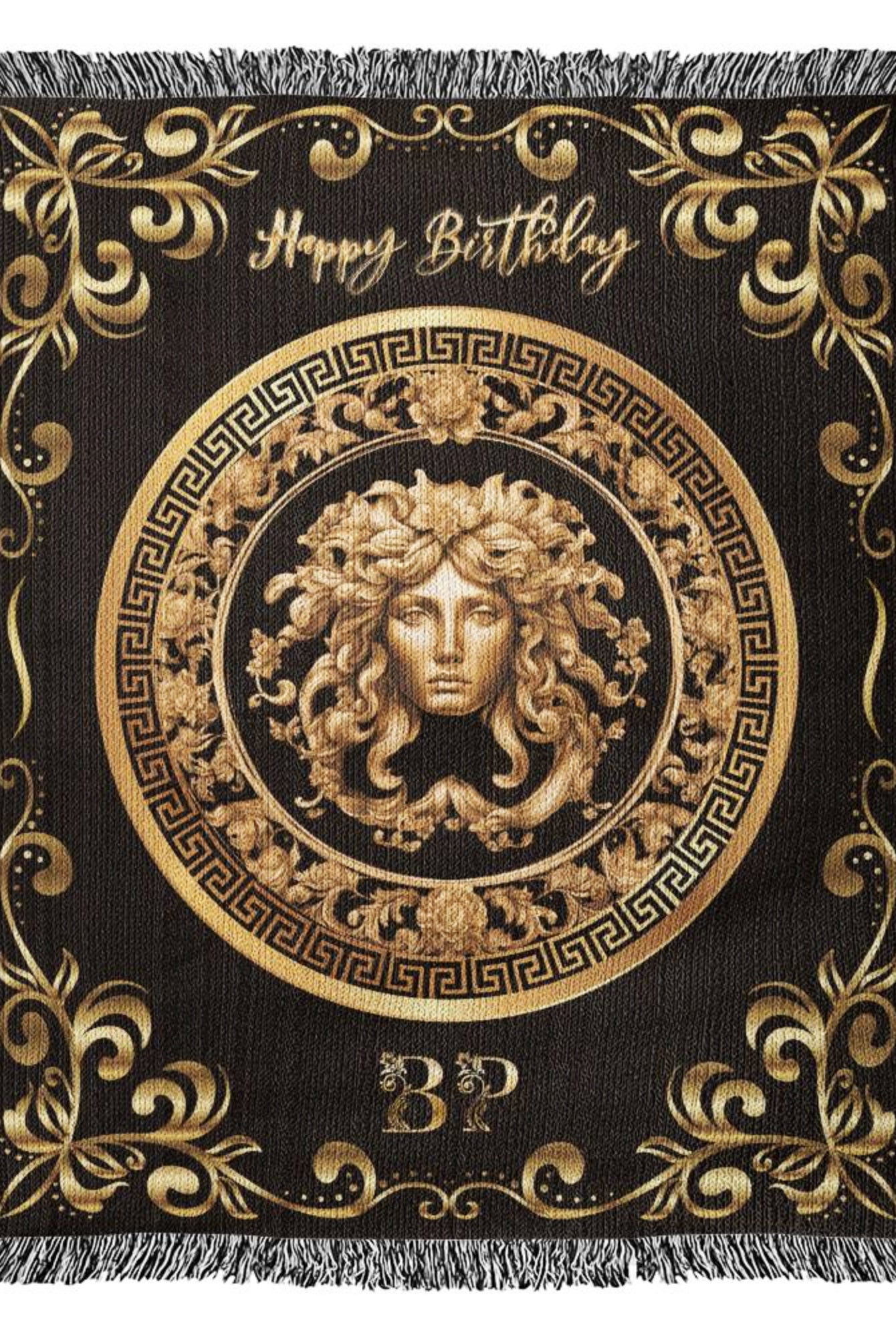 Happy Birthday Custom Woven Blanket