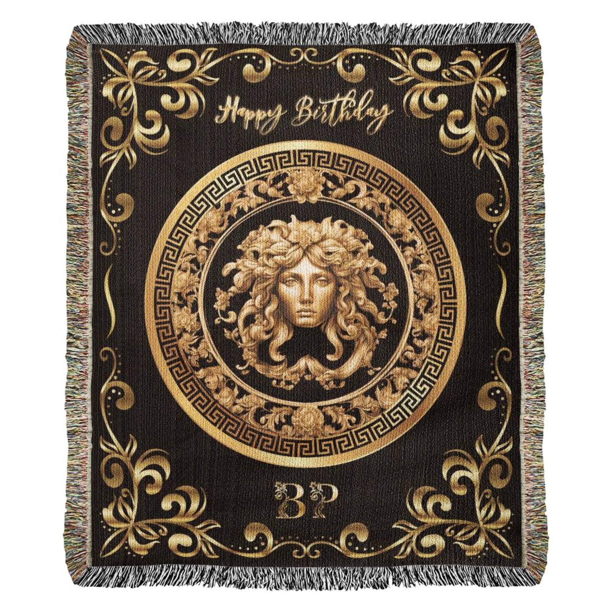 Happy Birthday Custom Woven Blanket