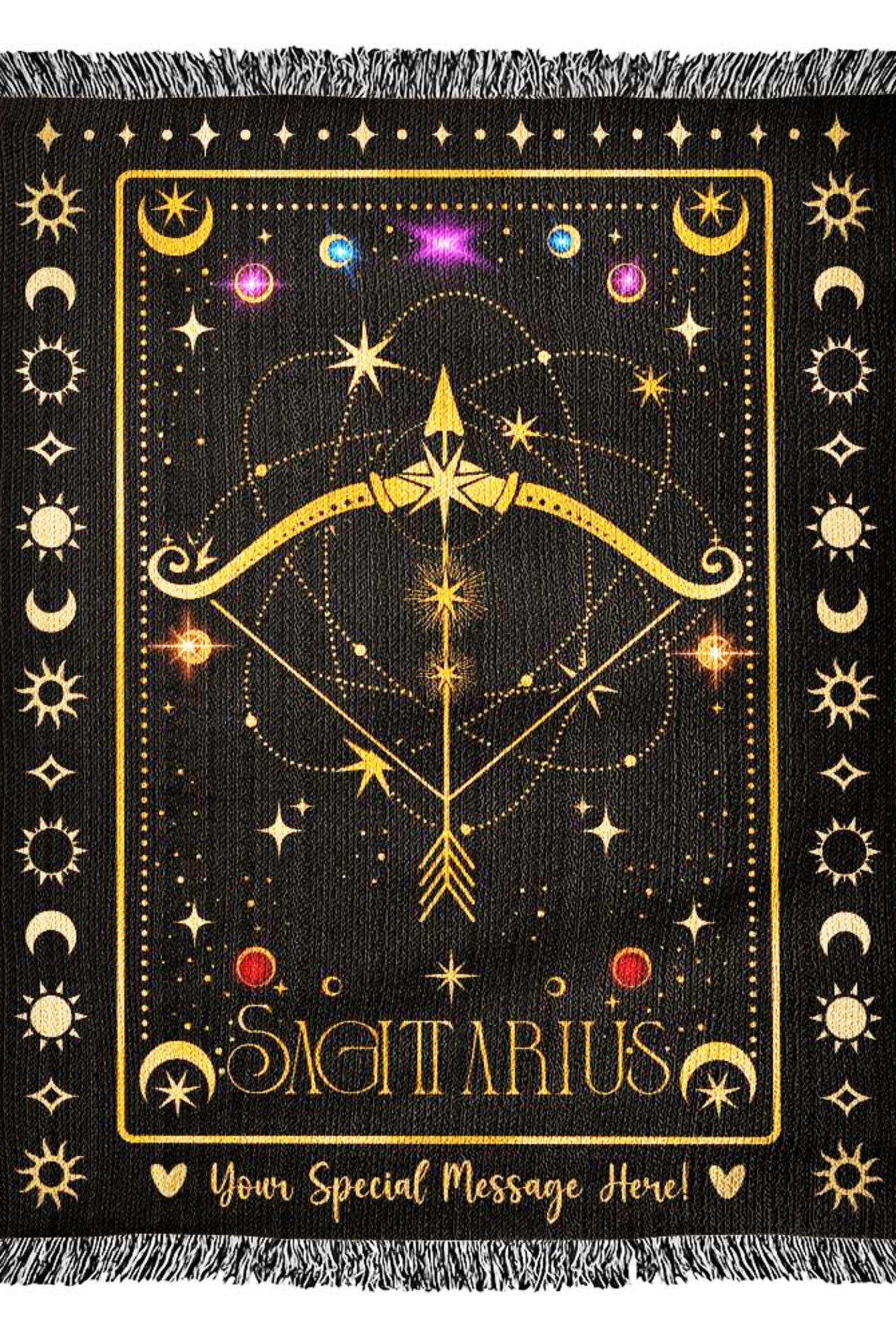 Personalized Sagittarius Gifts - Woven Blanket