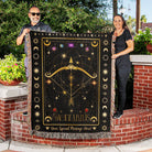 Personalized Sagittarius Zodiac Woven Blanket