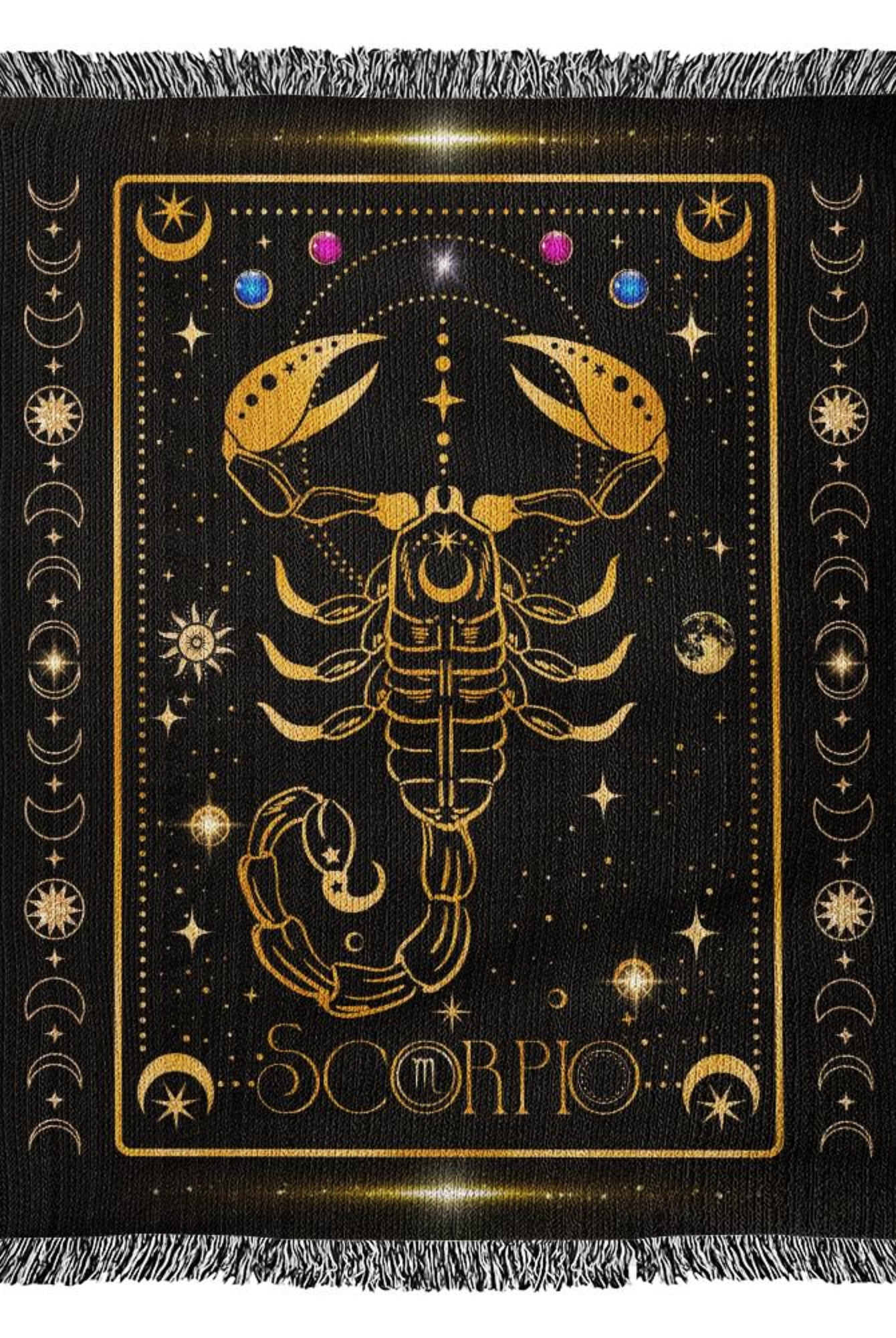 Scorpio Gifts Zodiac Woven Throw Blanket