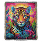 Jungle Tiger Cotton Woven Throw Blanket