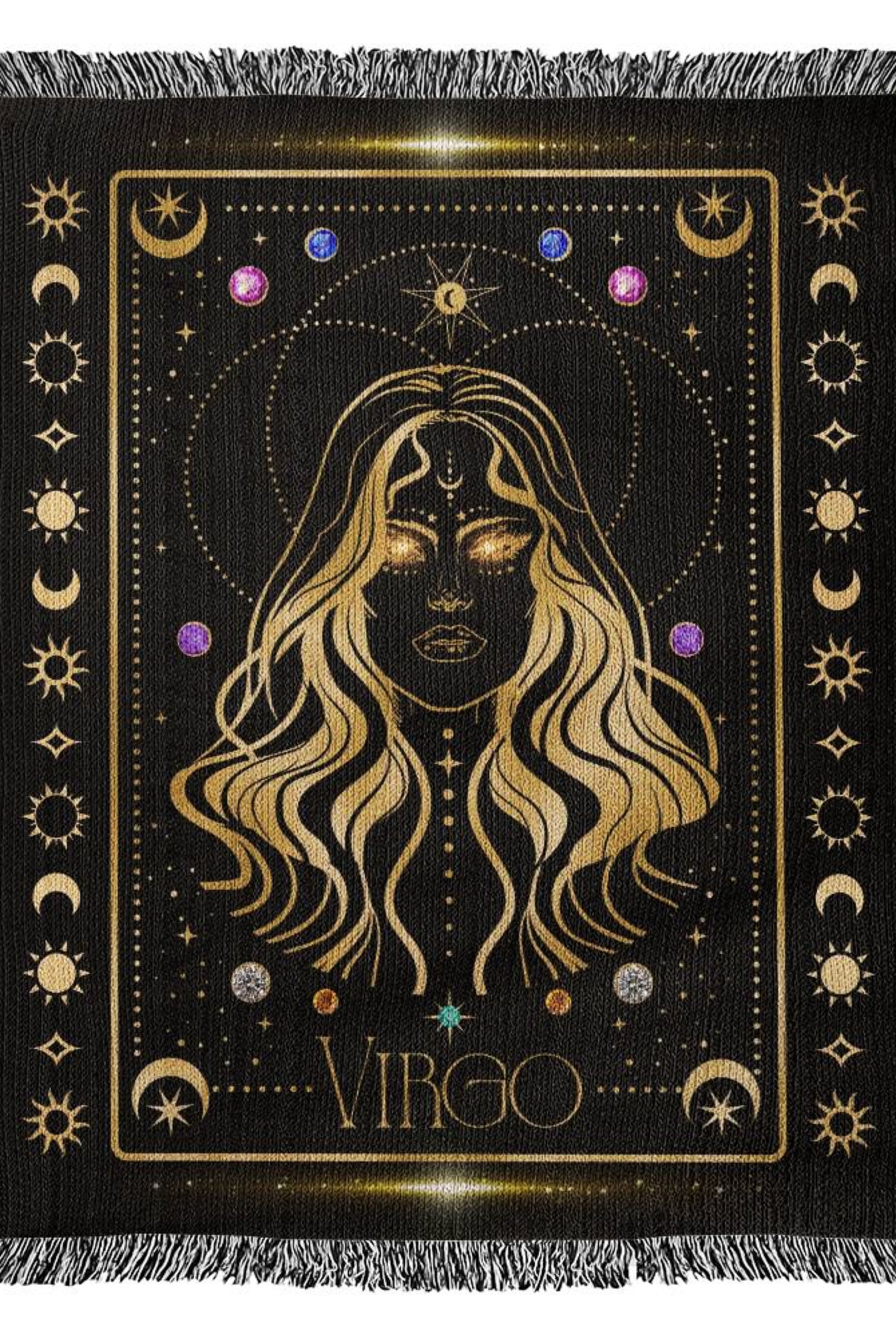 Virgo Gifts Cotton Woven Throw Blanket