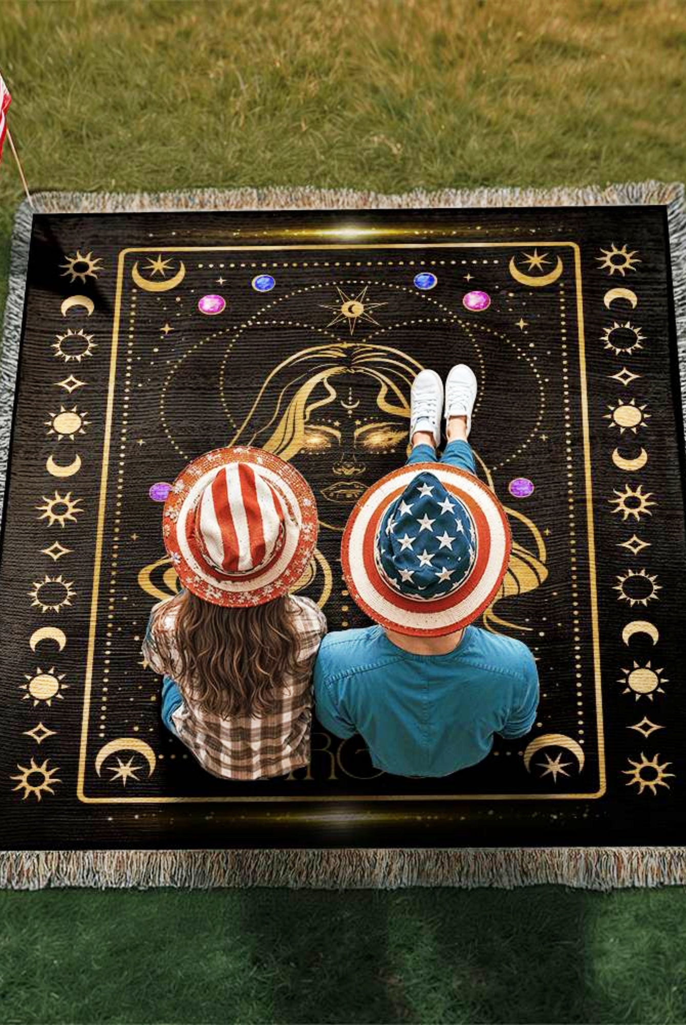 Virgo Zodiac Picnic Blanket
