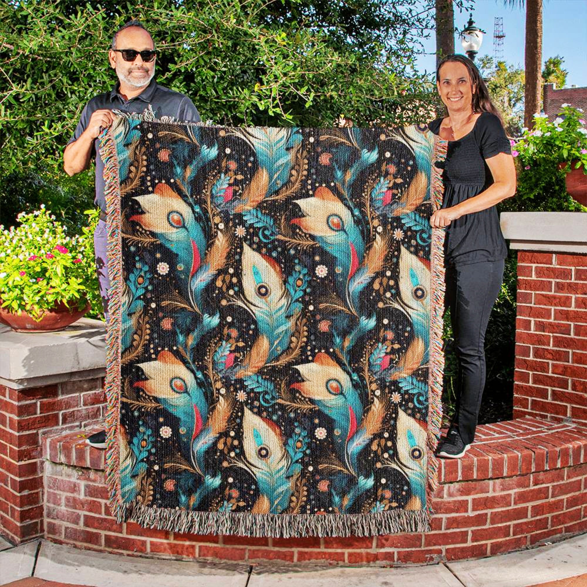 Western Boho Chic Woven Tapestry Blanket