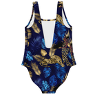 Blue Gold Leopard One Piece Swimsuit - ELIVIOR