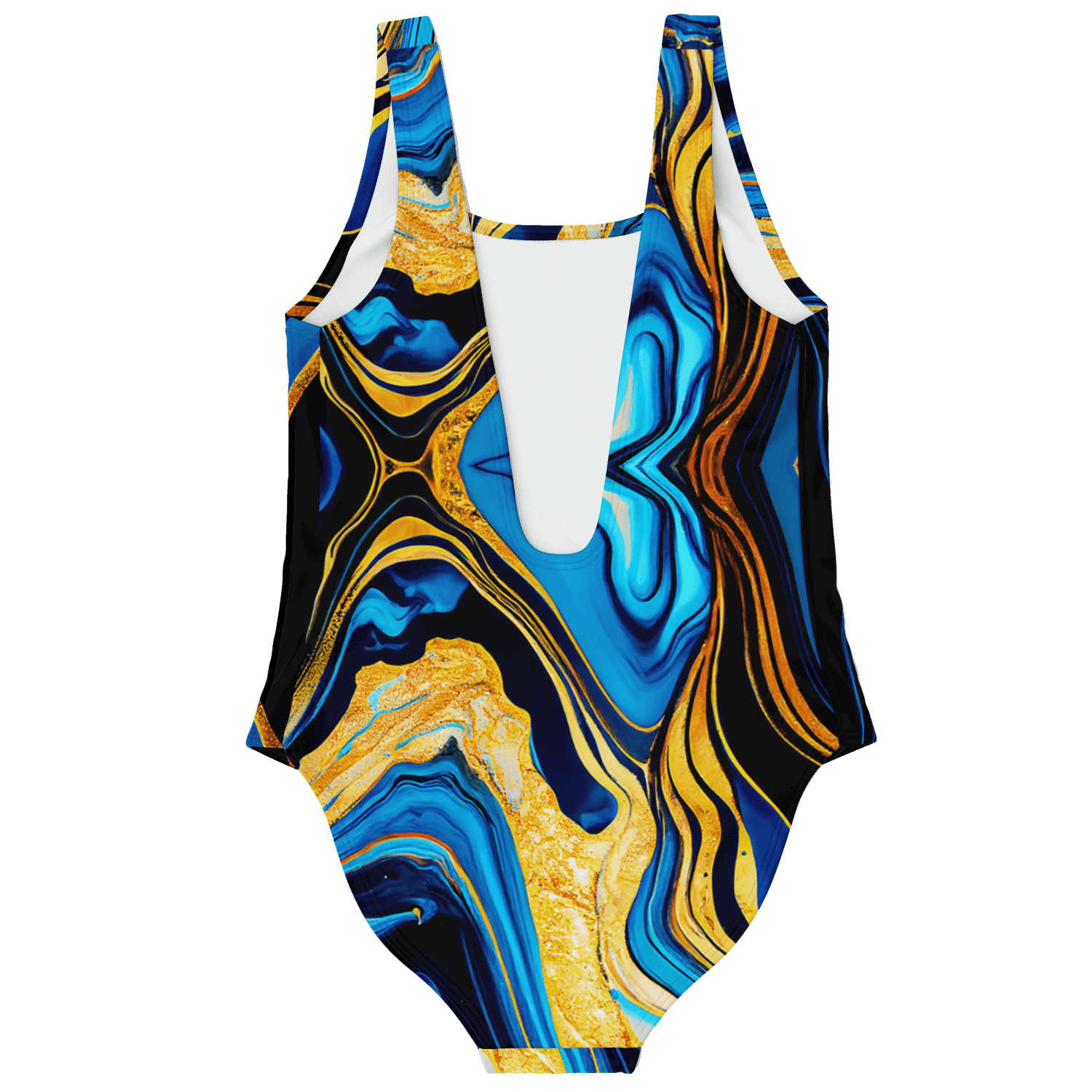 Blue Gold Luxury Beachwear One Piece Swimsuit - ELIVIOR