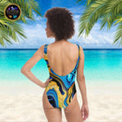 Blue Gold Luxury Beachwear One Piece Swimsuit - ELIVIOR