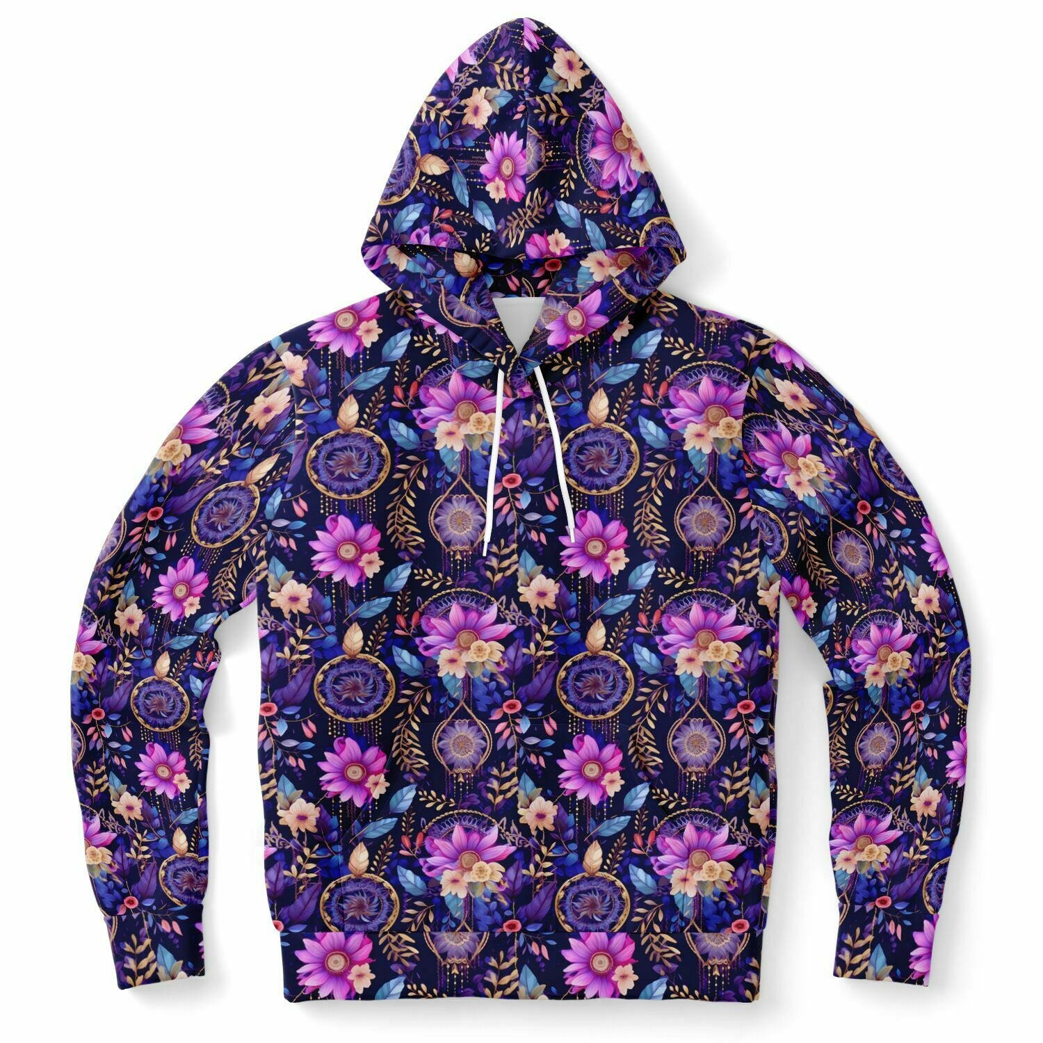 Fashion hoodie with Boho Dreamcatchers Floral print