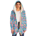 Chic Pastel Flowers Embroidery Print Cloak - ELIVIOR