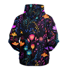 Colorful Comfy Neon Flowers Fashion Hoodie - ELIVIOR