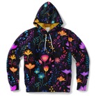 Colorful Comfy Neon Flowers Fashion Hoodie - ELIVIOR