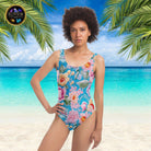 Cute Pastel Embroidery Floral Print Swimsuit - ELIVIOR