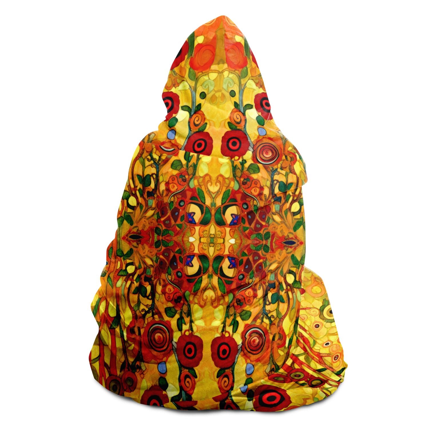 Klimt flowers art inspired hooded blanket