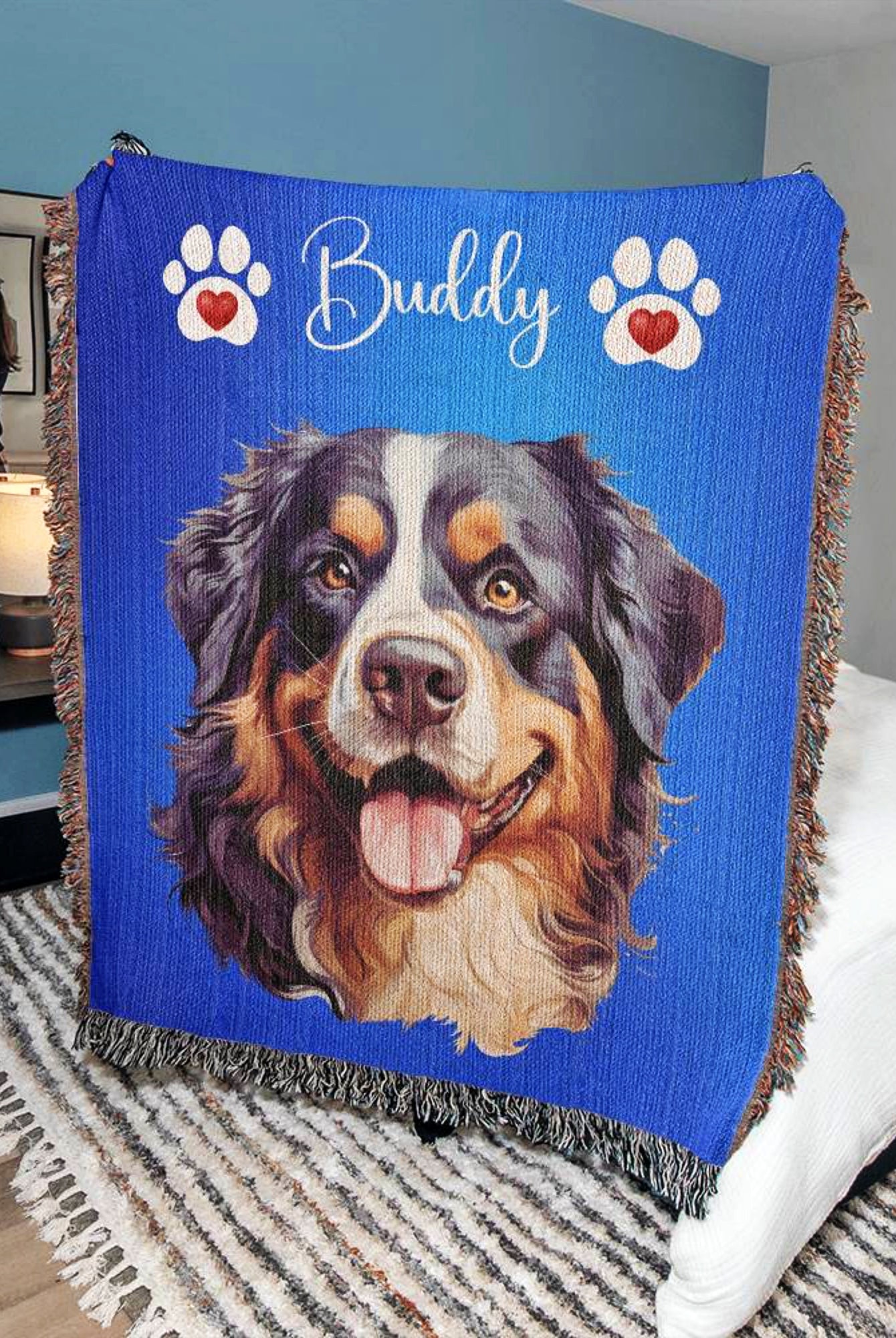 Custom Dog Photo Blanket Gift For Dog Lovers