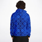 Blue Diamond Checkered Monogram Fashion Hoodie - ELIVIOR