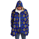 Blue Diamond Golden Mandala Luxurious Cloak - ELIVIOR