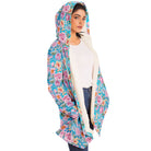 Chic Pastel Flowers Embroidery Print Cloak - ELIVIOR
