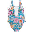 Cute Pastel Embroidery Floral Print Swimsuit - ELIVIOR
