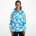 hoodie for women with retro flowers print
