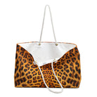 large leopard print weekender bag