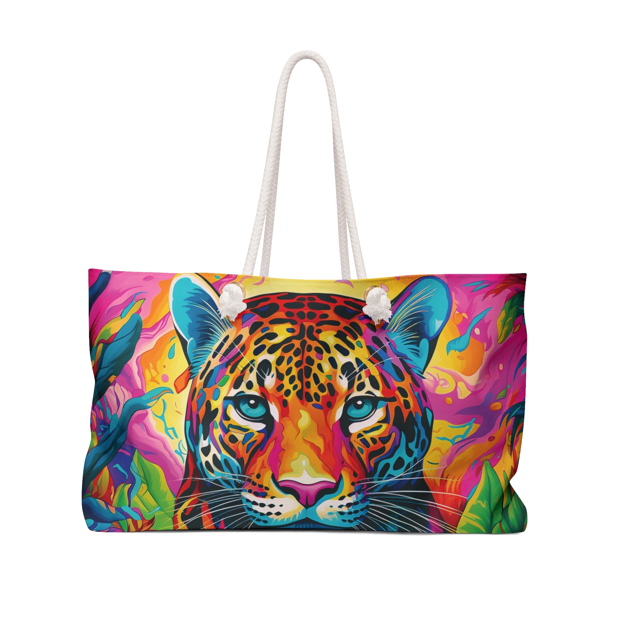 stylish tiger weekender tote bag