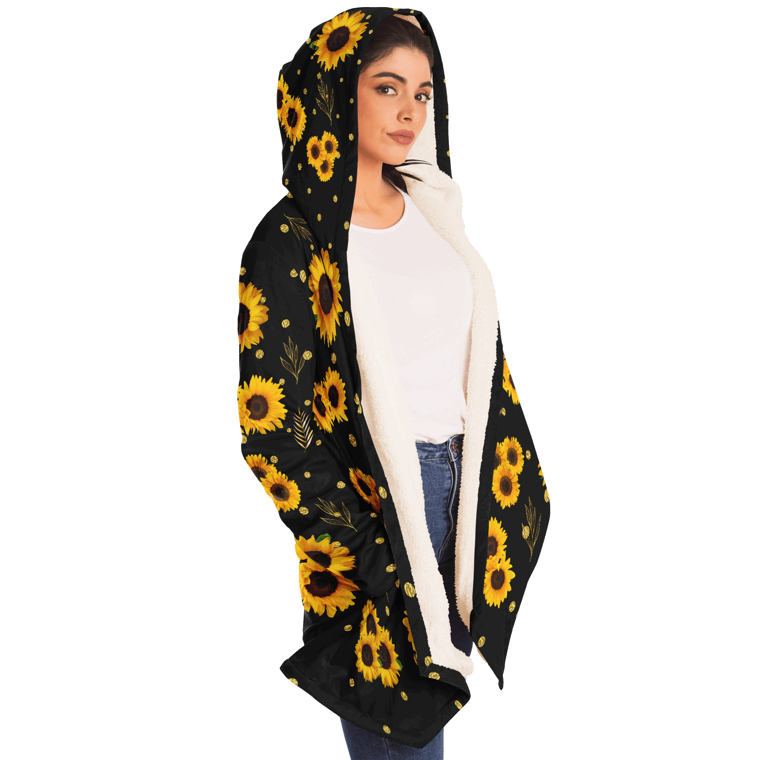sunflowers cloak with hood