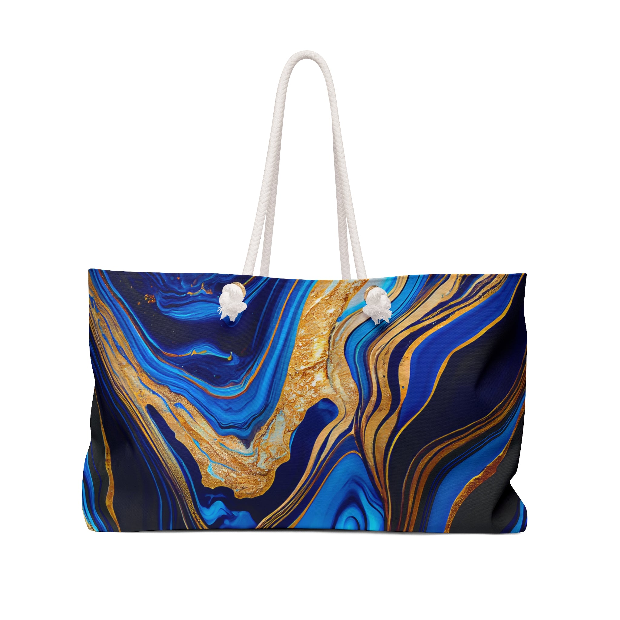 blue gold luxury weekender bag