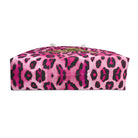 pink leopard tote bag
