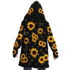 black cloak with sunflowers