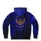 Elivior fashion hoodie featuring a crescent moon, the Eye of Providence, and symbols associated with Illuminati and Masonic influences, designed for celebrity streetwear.