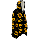 Sunflowers Luxe Fashionable Cloak with Hood - ELIVIOR