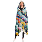 hoodie blanket with cottagecore rainbow print